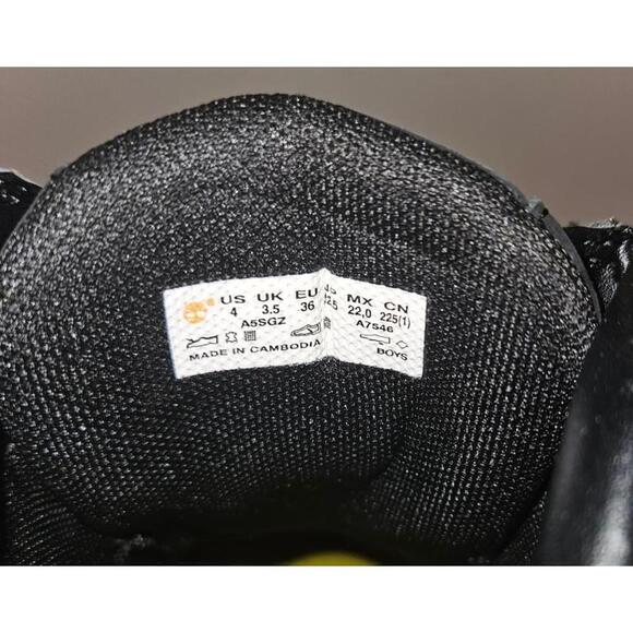 Timberland Field Boots Boys (Size 4) Black Yellow NEW WITHOUT BOX - Picture 5 of 12